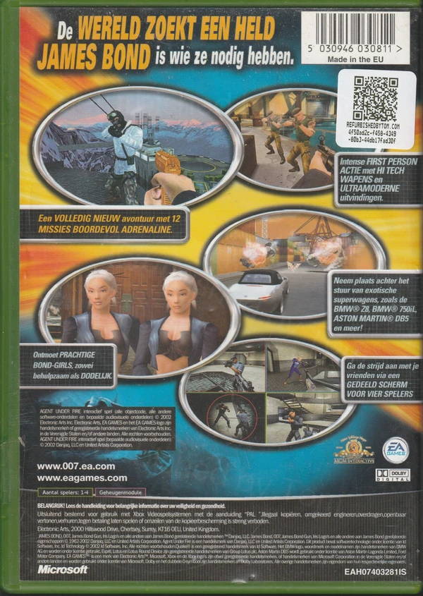 007: Agent Under Fire (Xbox Original) (achterkant) 007: Agent Under Fire (Xbox Original) (achterkant)