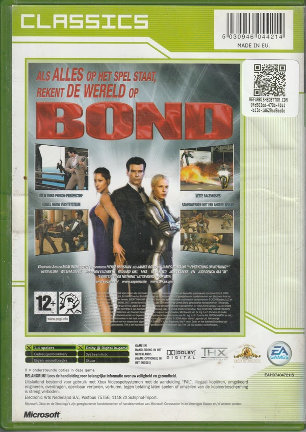 007: Everything or Nothing (Xbox Original) (achterkant)