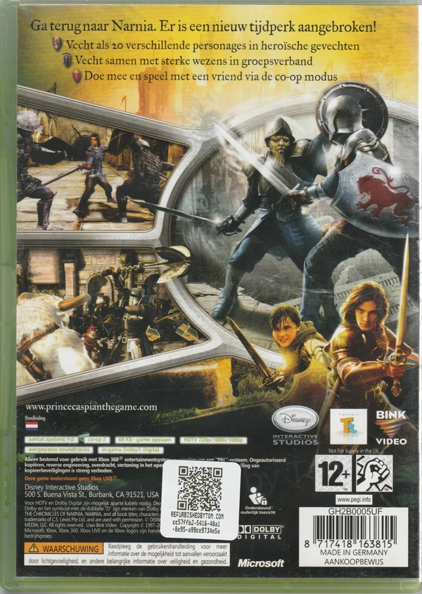 De Kronieken van Narnia: Prins Caspian (Xbox 360) (achterkant)