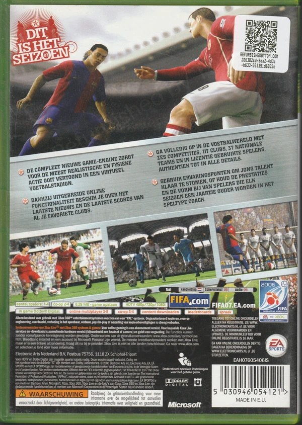 FIFA 07 (Xbox 360) (achterkant)