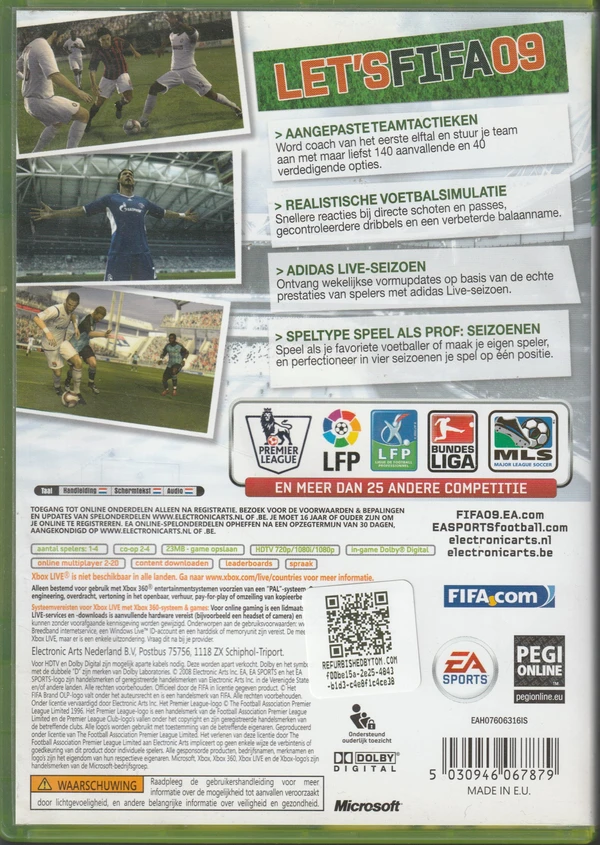 FIFA 09 (Xbox 360) (achterkant)