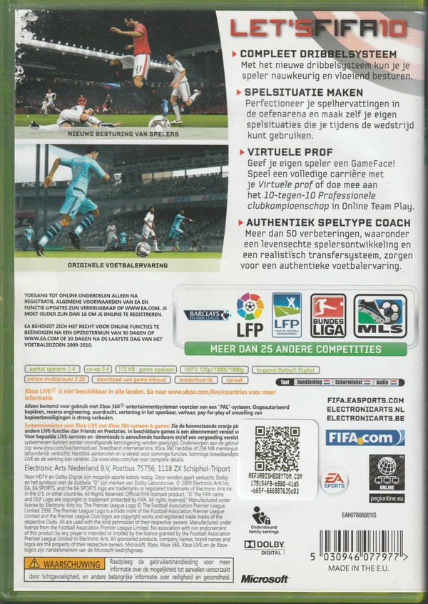 FIFA 10 (Xbox 360) (achterkant)