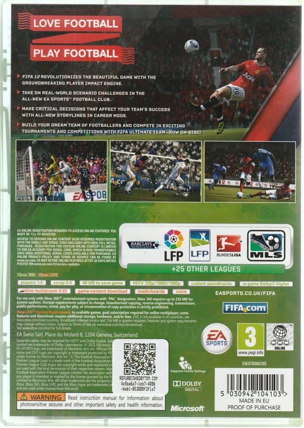 FIFA 12 (Xbox 360) (achterkant)