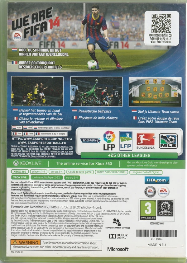 FIFA 14 (Xbox 360) – Bundle copy (achterkant)