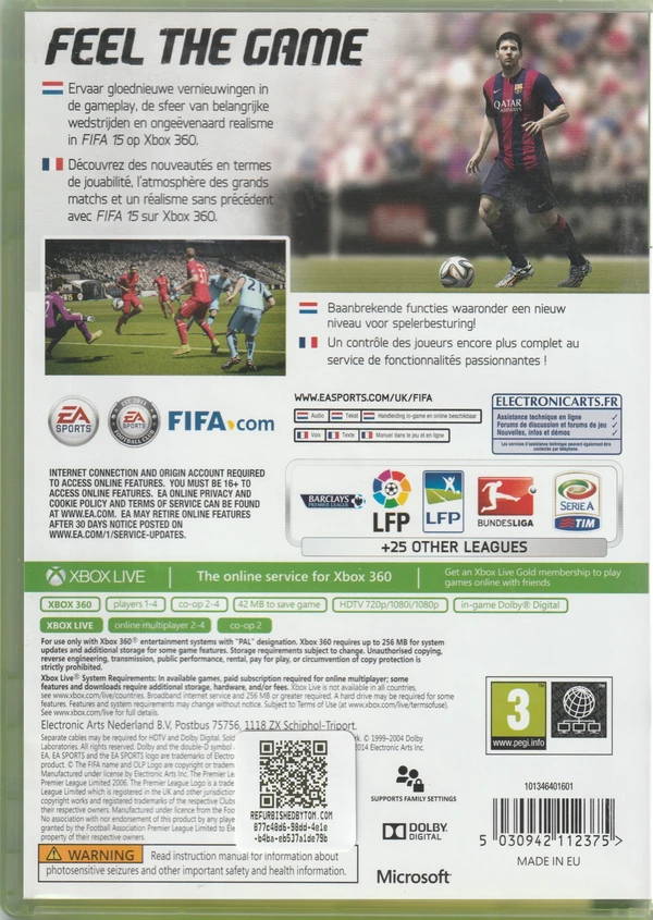FIFA 15 (Xbox 360) (achterkant)
