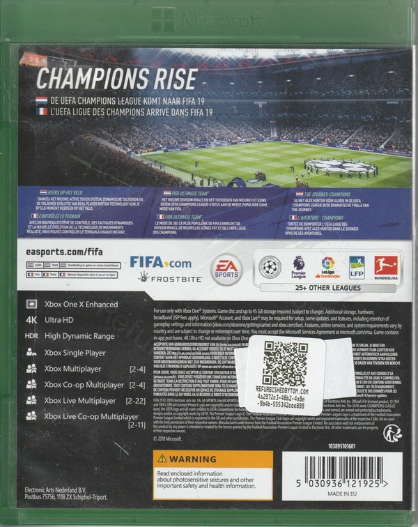 FIFA 19 (Xbox One) (achterkant)