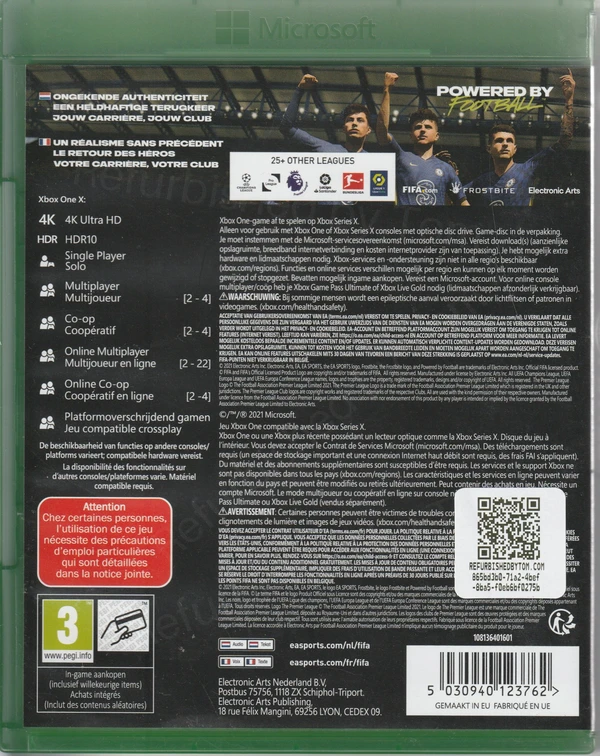 FIFA 22 (Xbox One) (achterkant)