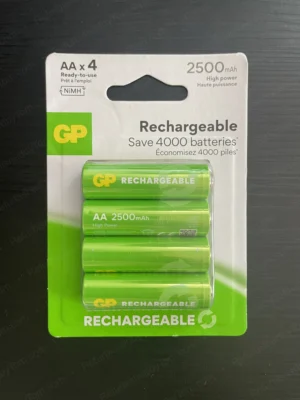 GP oplaadbare AA-batterijen 2500 mAh, verpakking met 4 stuks