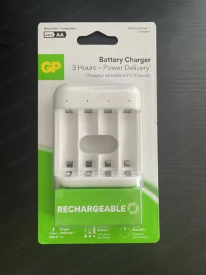 GP batterijlader met USB-C Power Delivery voor AAA- en AA-batterijen