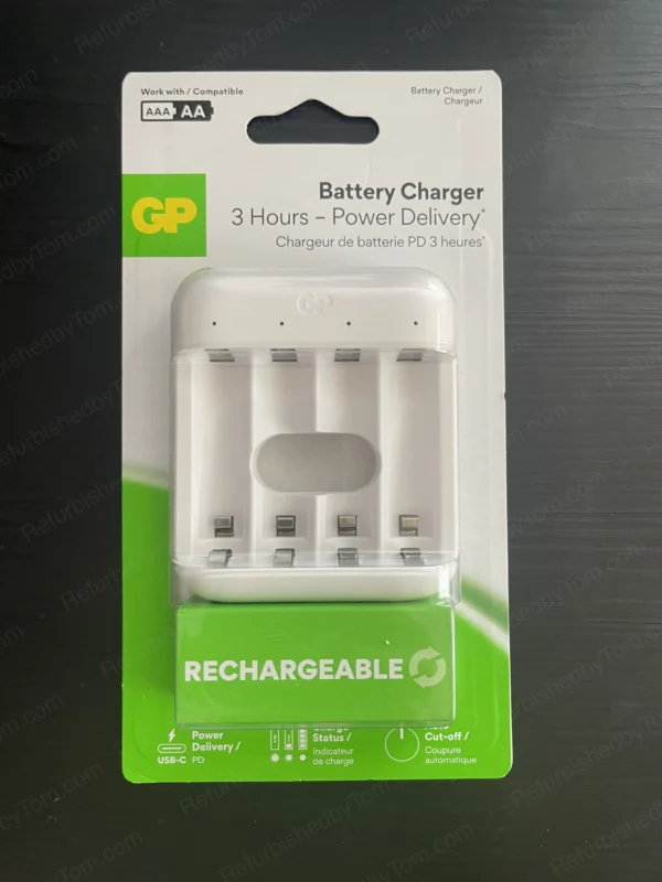 GP batterijlader met USB-C Power Delivery voor AAA- en AA-batterijen