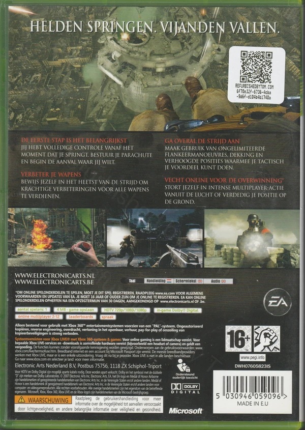 Medal of Honor: Airborne (Xbox 360) (achterkant)