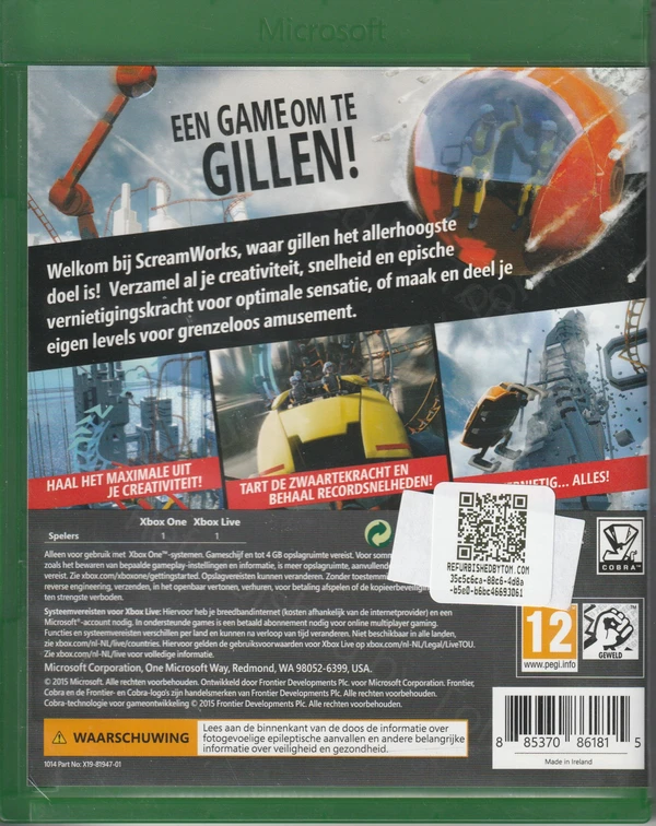 ScreamRide (Xbox One) (achterkant)