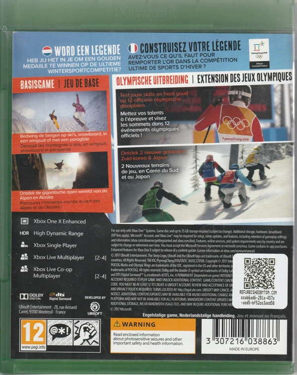 Steep: Winter Games Edition (Xbox One) (achterkant)