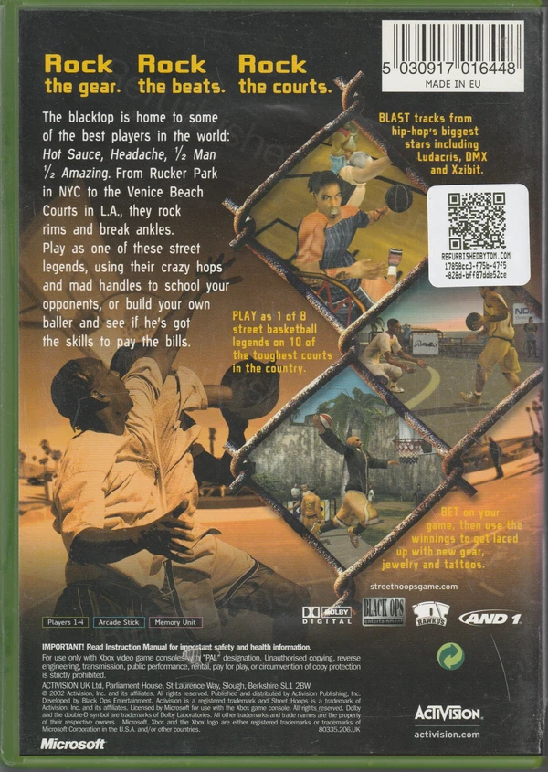Street Hoops (Xbox Original) (achterkant)